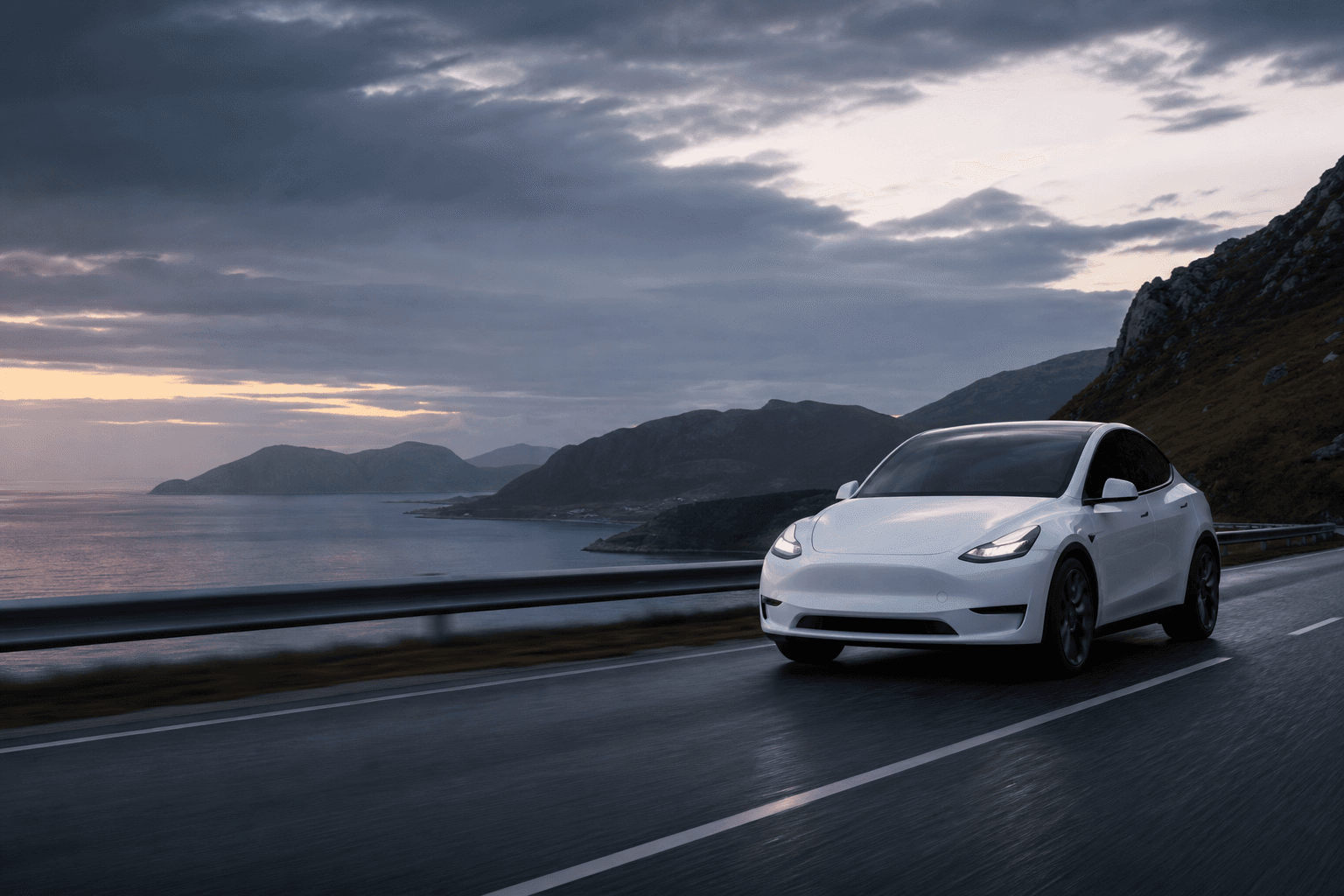 Tesla på veien